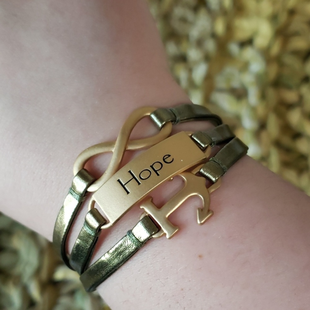 "Hope" Army Green Bracelet